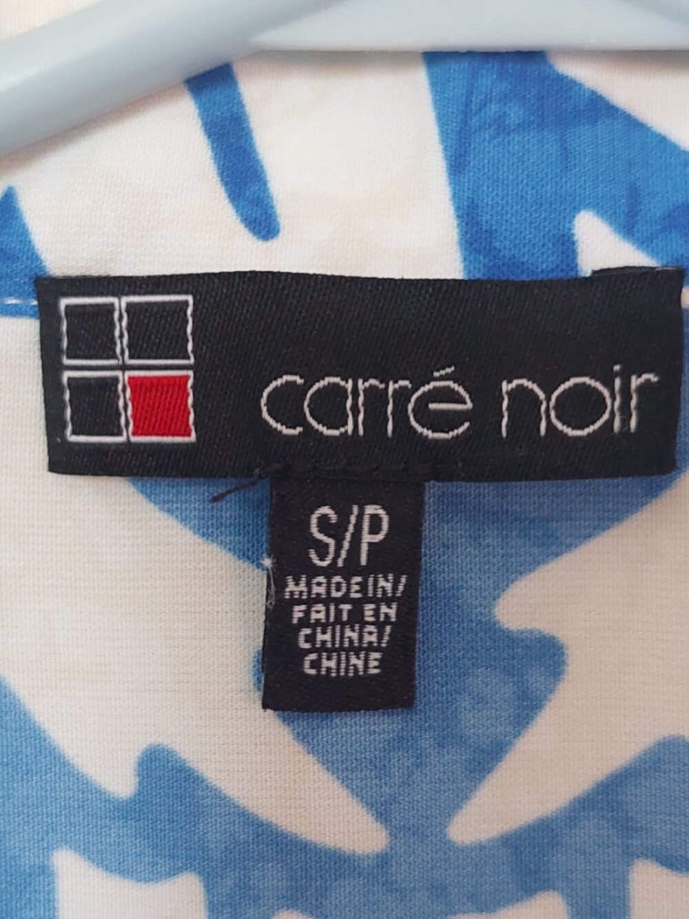 Carré Noir Women's Sz S Shirt Dress Blue Belted White Tropical pattern - Picture 3 of 10